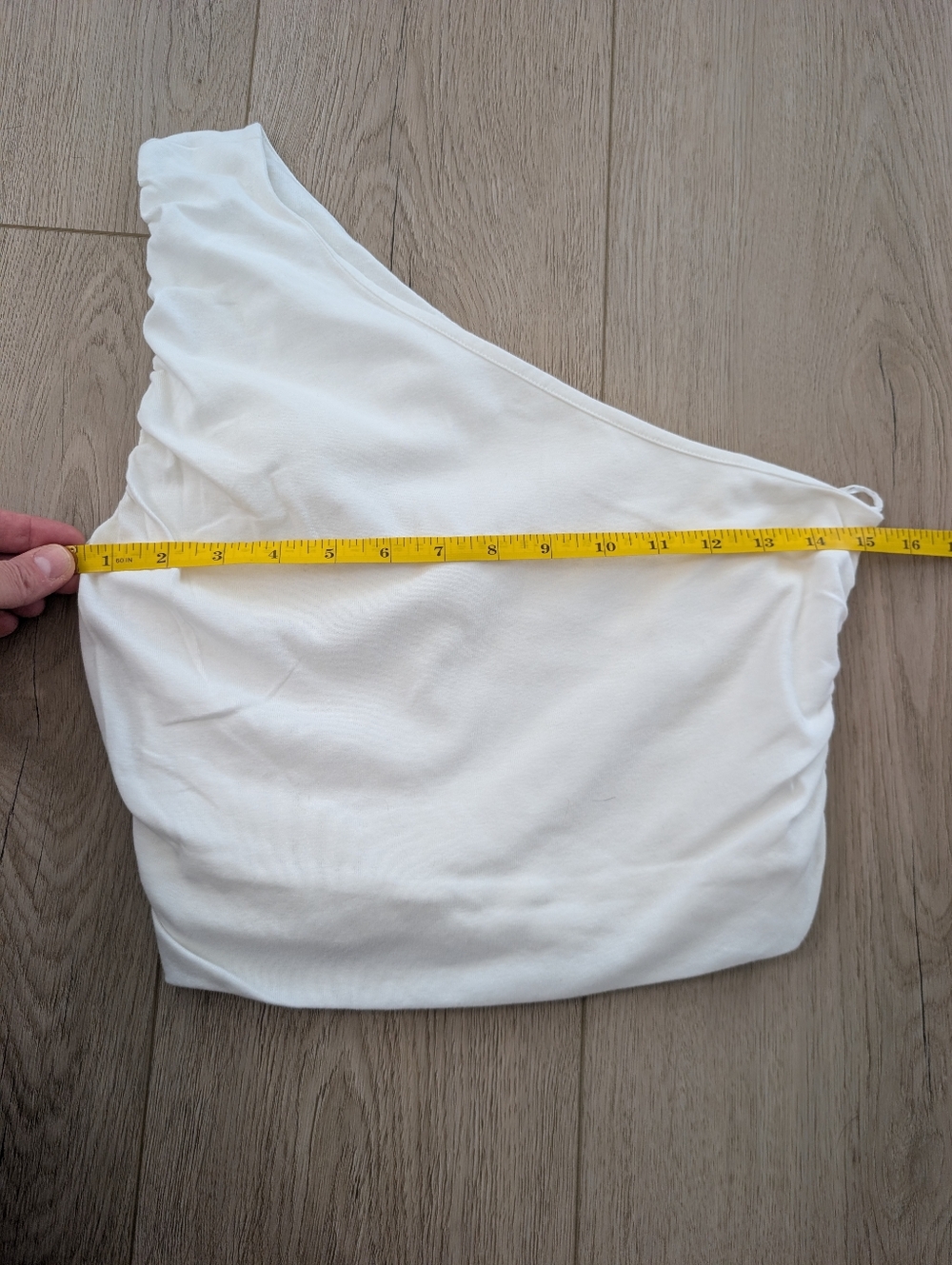 Grey Lab Ruched One Shoulder Crop Top - Picture 5 of 11